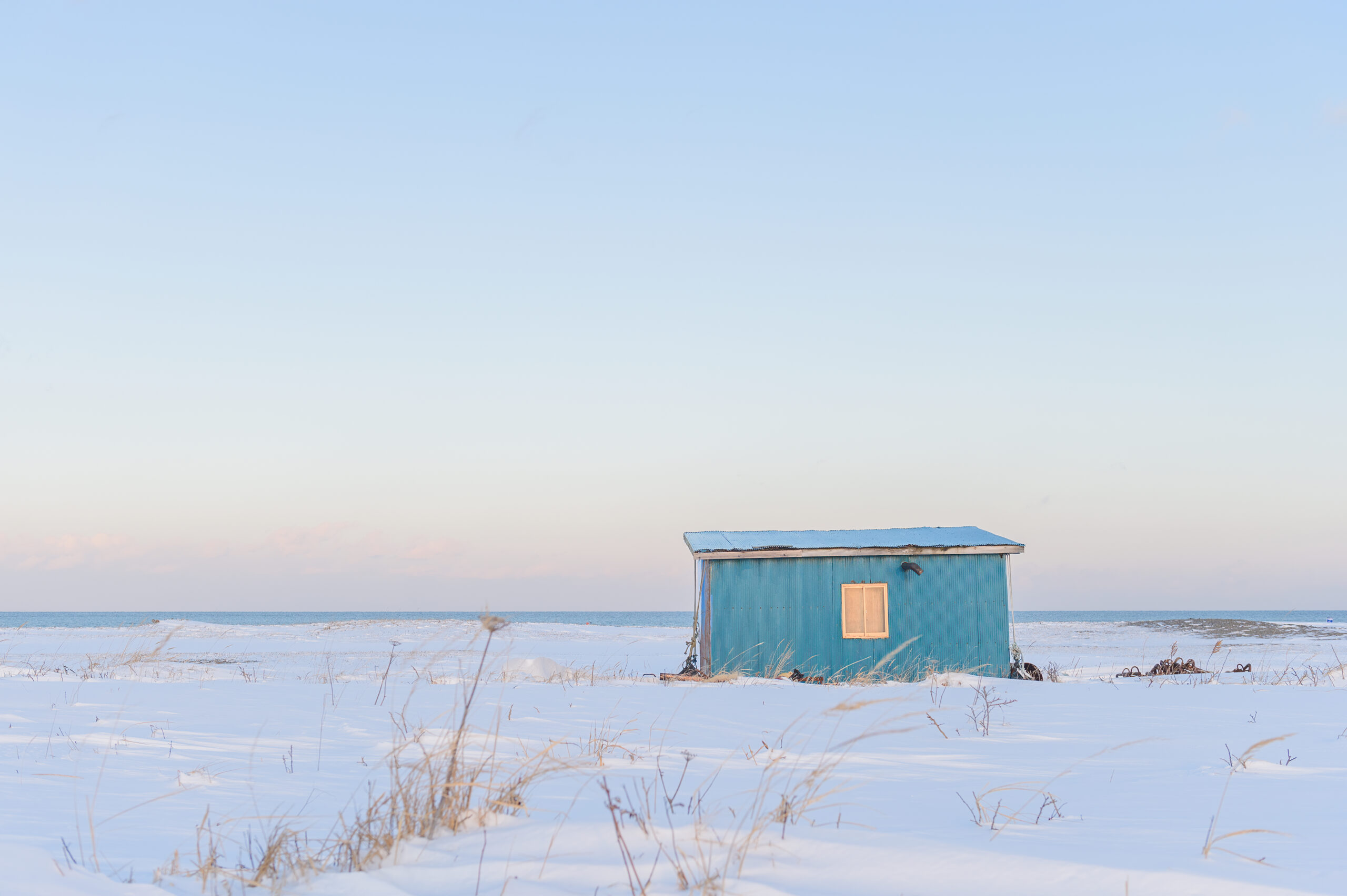Blue shed, Notsuke Peninsula